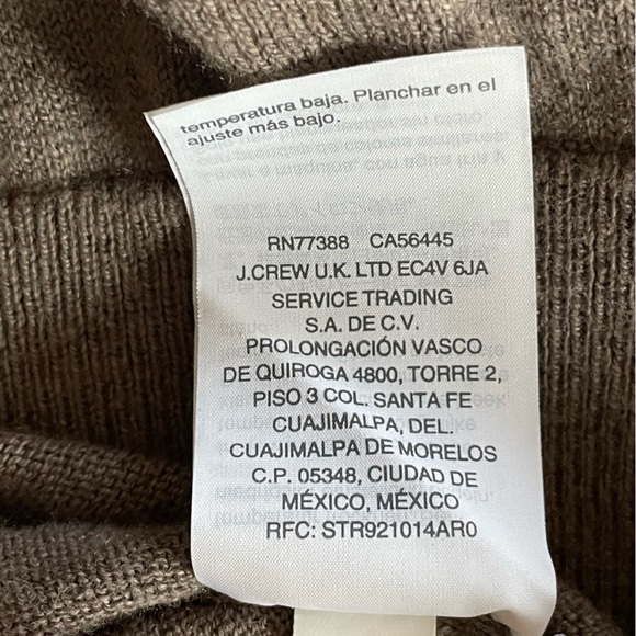 J. Crew MERCANTILE Men's brown tan Zip Mock-Neck Sweater NORMCORE Size: Large - Picture 7 of 7